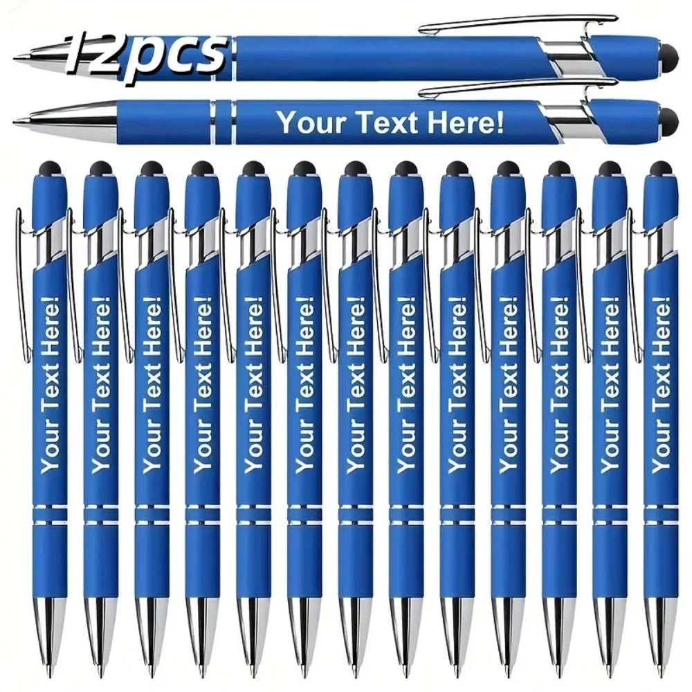 12 Pack Engraved Metal Ballpoint Pens - The Perfect Choice for Business Gifts, Anniversaries, and Graduations | Metal Material