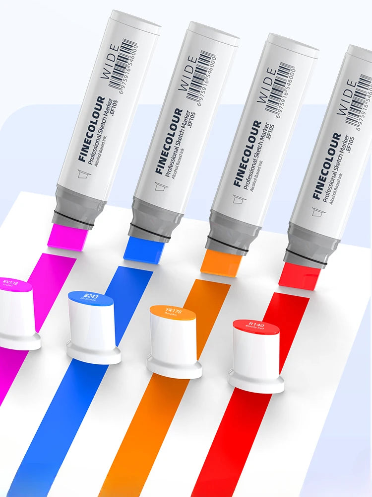 Finecolour 20mm Wide Markers Alcohol Line Sketching Art Markers Pen Drawing School Art Supplies EF105