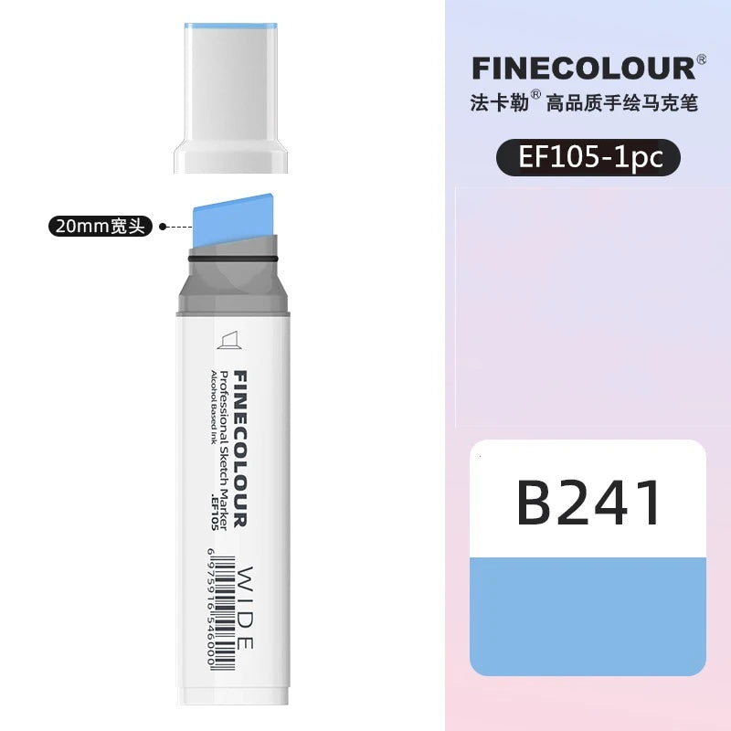 Finecolour 20mm Wide Markers Alcohol Line Sketching Art Markers Pen Drawing School Art Supplies EF105