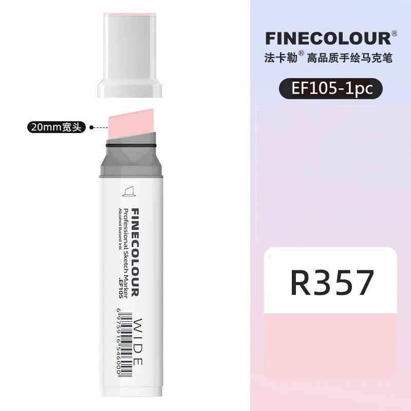 Finecolour 20mm Wide Markers Alcohol Line Sketching Art Markers Pen Drawing School Art Supplies EF105