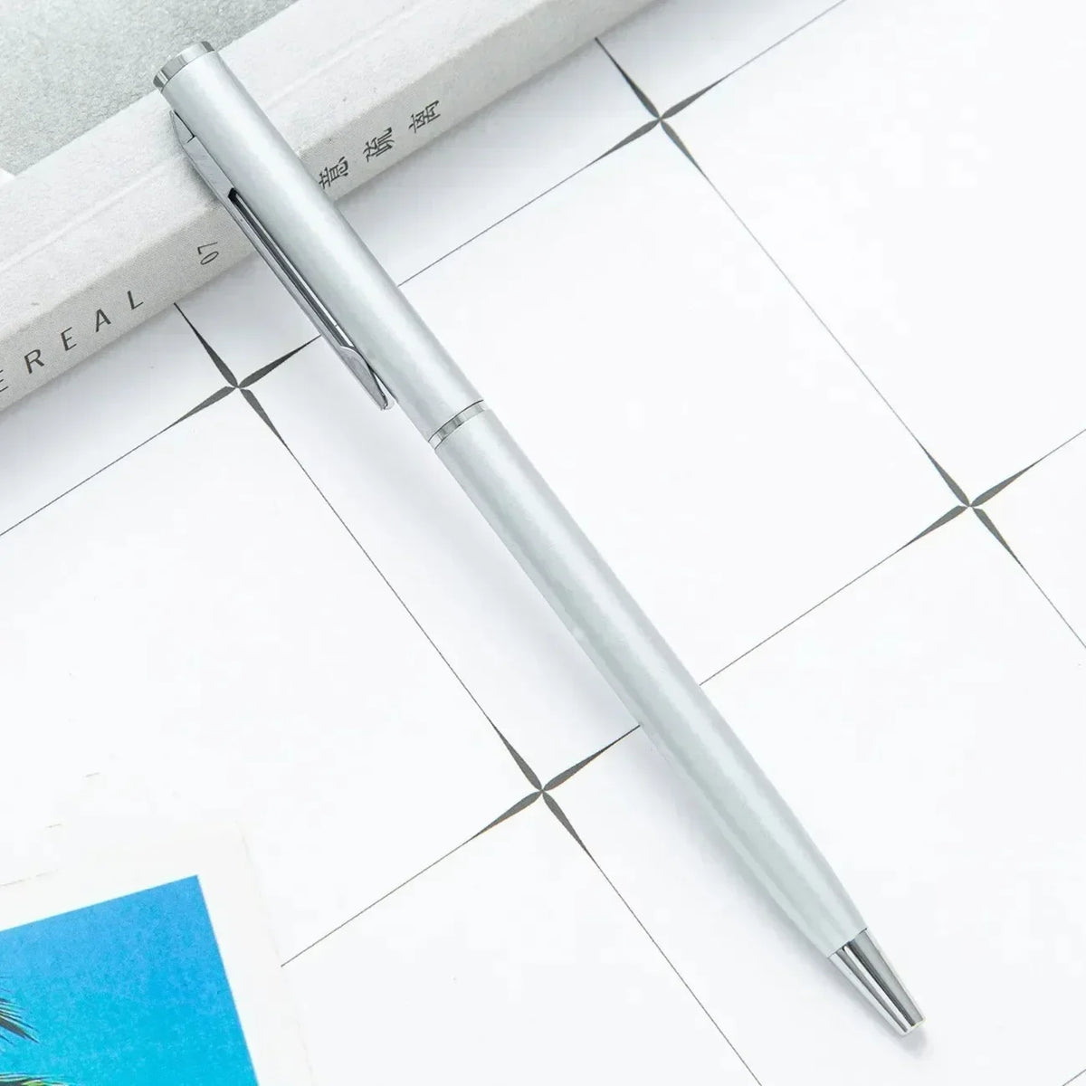 100pcs Metal Ballpoint Pens Customized Logo Gift Pens & School and Office Supplies & Exhibition Gifts & Laser Engraving